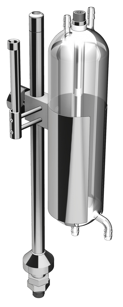 Stativ zu Glasgefäss GF-1000 mit Füllstandsmessung im steril Bereich von Aquasant